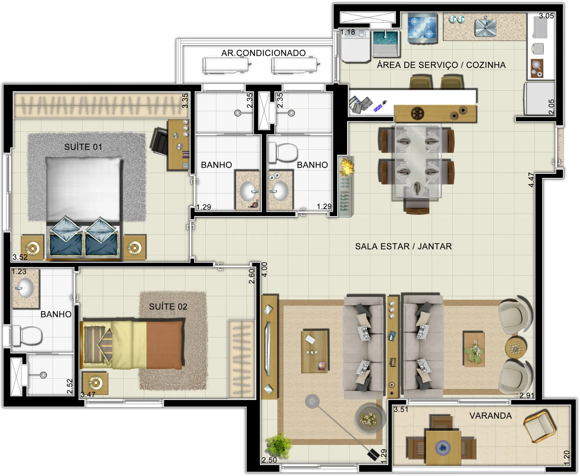 Layout qts Ampliado Capital Rossi Platinum — foto 14 de 24
